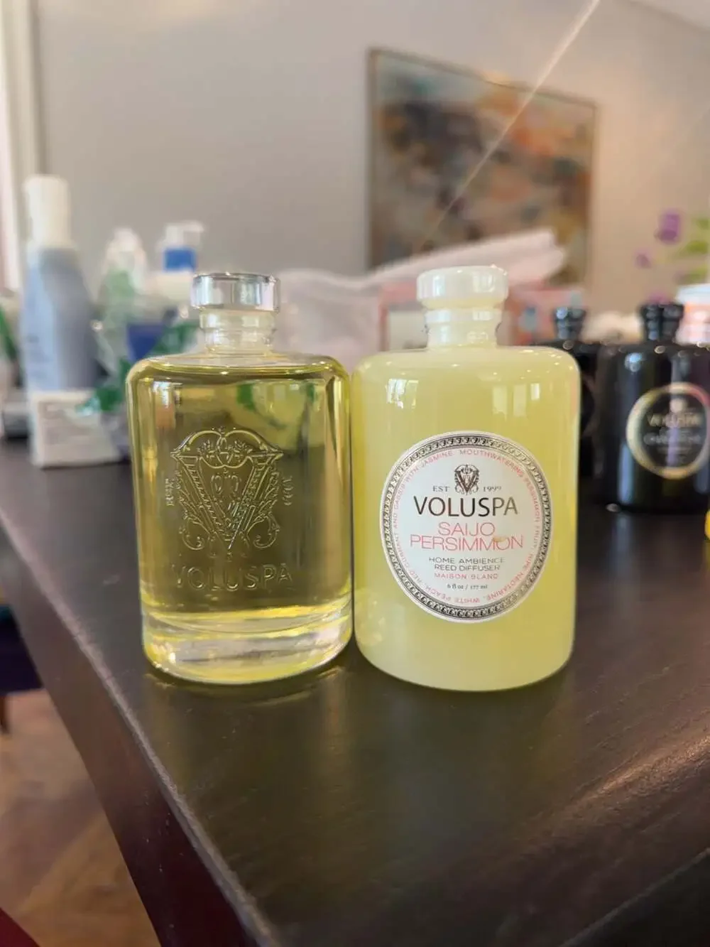 Set of 2 Voluspa Saijo Persimmon Reed Diffuser Oil Refills 6oz NO REEDS both sea